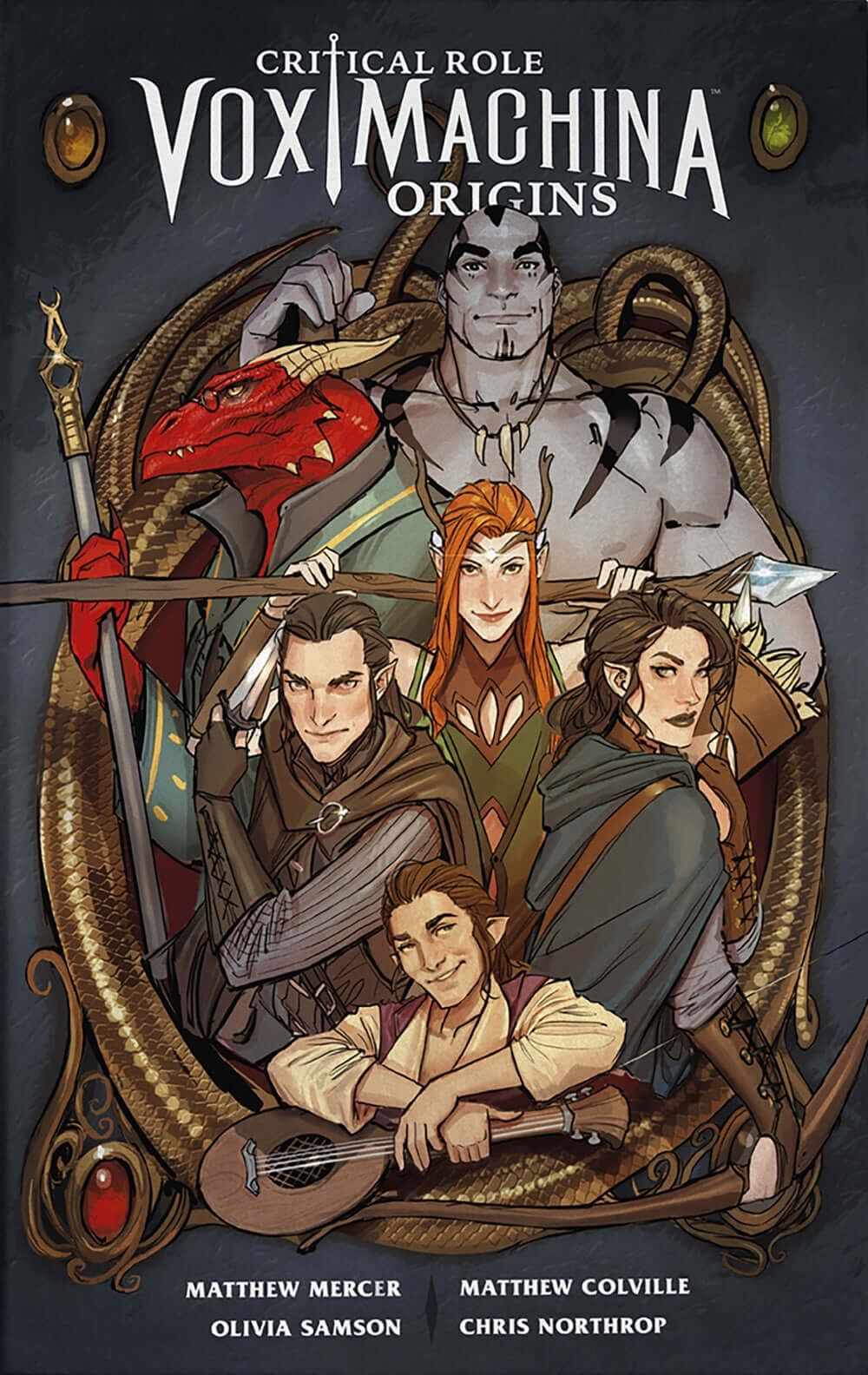 Critical Role #1 (Neuauflage) Vox Machina Origins cover featuring the main characters and creators.