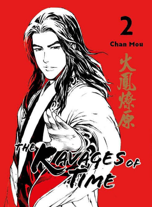 The Ravages of Time #2 book cover featuring a character by Chan Mou on a red background.