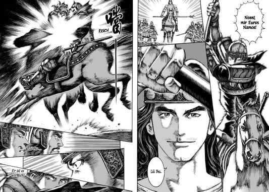 Illustration from The Ravages of Time #3 depicting battle scenes and characters in black and white manga style.