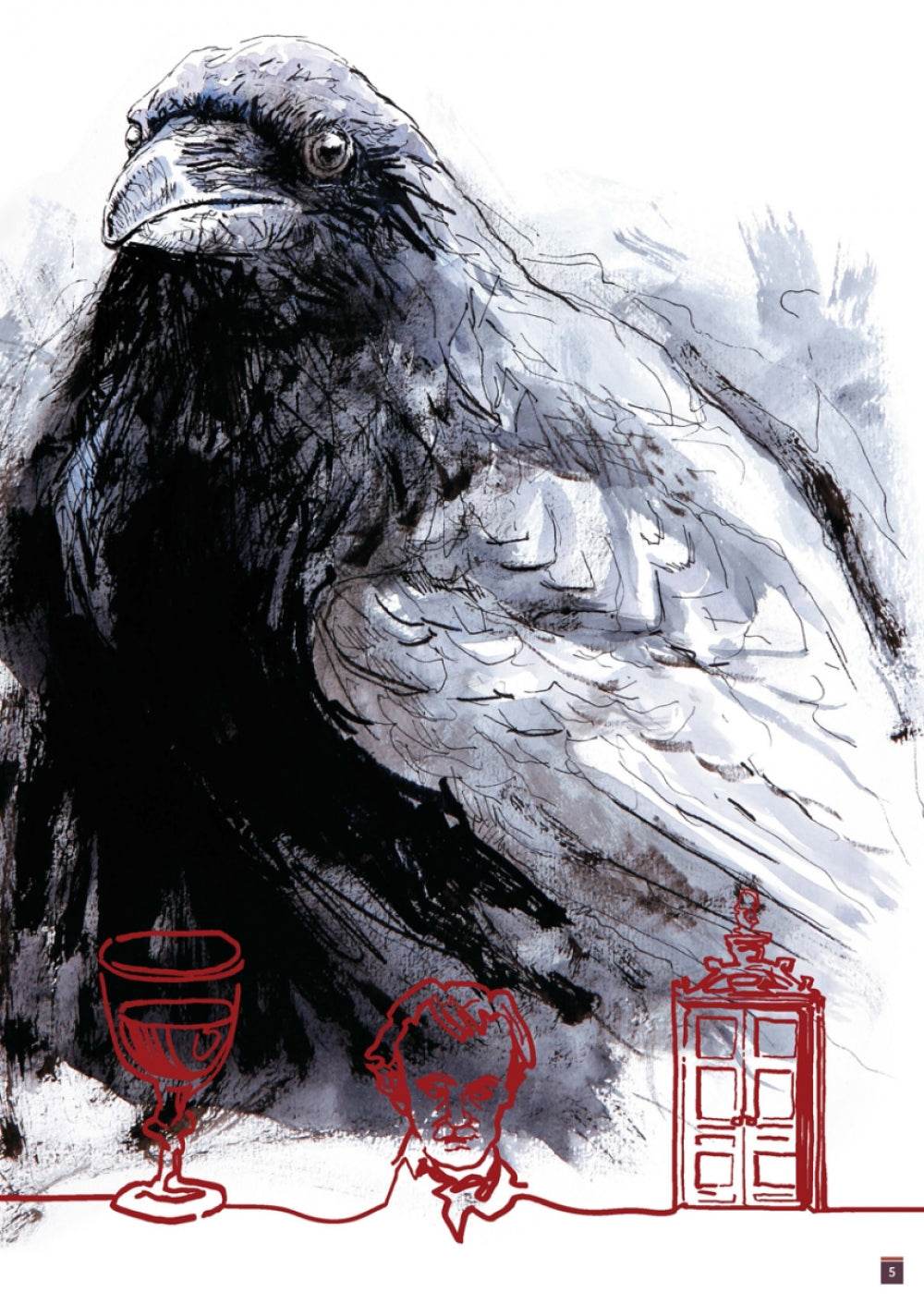 Der Rabe / The Raven Illustriertes Gedicht nach Edgar Allan Poe - Der Comixdealer