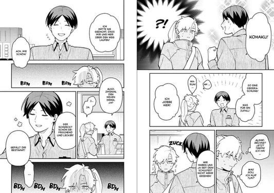 Voll kein Typ #09 manga panels showcasing romantic comedy interactions between characters.
