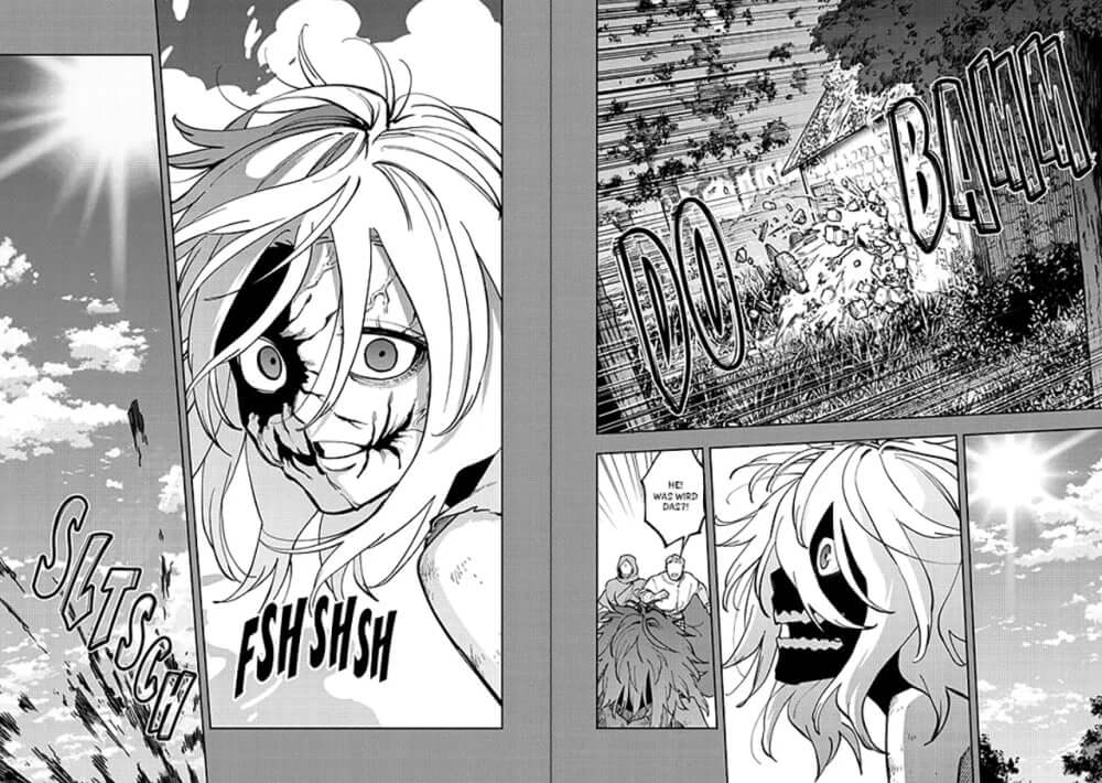 Vom Landei zum Schwertheiligen #06 Manga-Illustration mit actionreicher Szene und eindringlichen Charakteren.