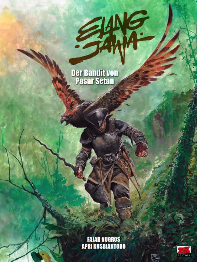 Elang Jawa #1 Der Pirat von Pasar Setan – Cover mit Bandit und Adler im Dschungel.