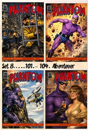Phantom 101.-104. Abenteuer (ECR Verlag) 4 Hefte im Set