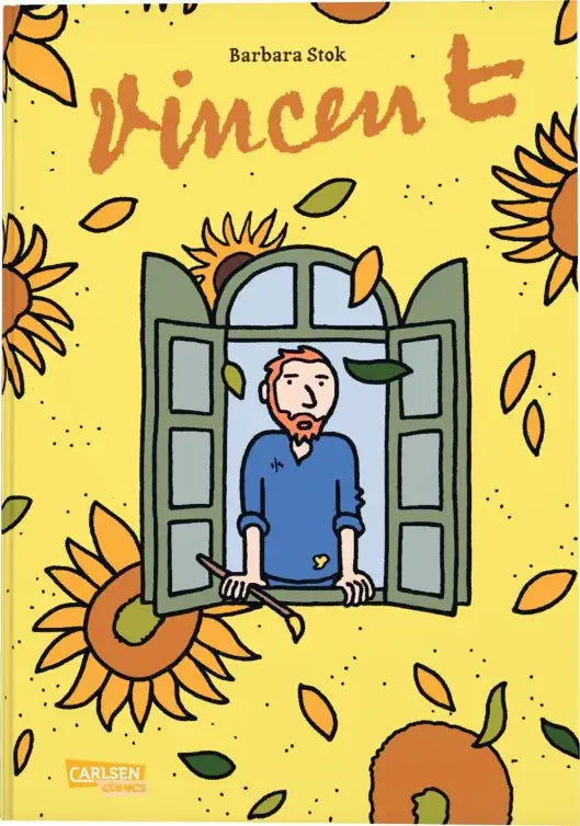 Cover of the graphic novel Vincent by Barbara Stok featuring a character at an open window.