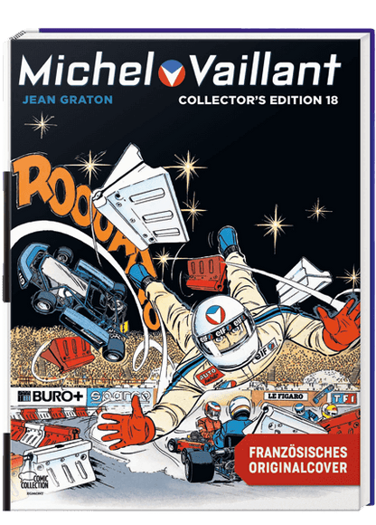 Michel Vaillant Collector's Edition Nr. 18 Cover Artwork featuring Racing Scene by Jean Graton.