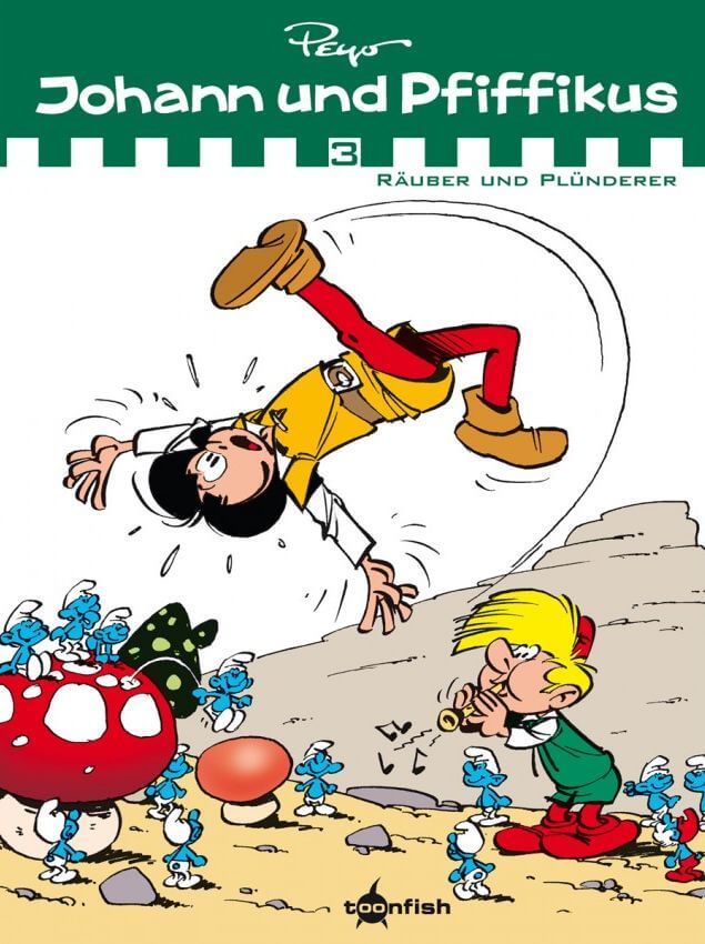 Johann & Pfiffikus #3 - Räuber und Plünderer Comic Cover mit Charakteren in abenteuerlicher Szene.