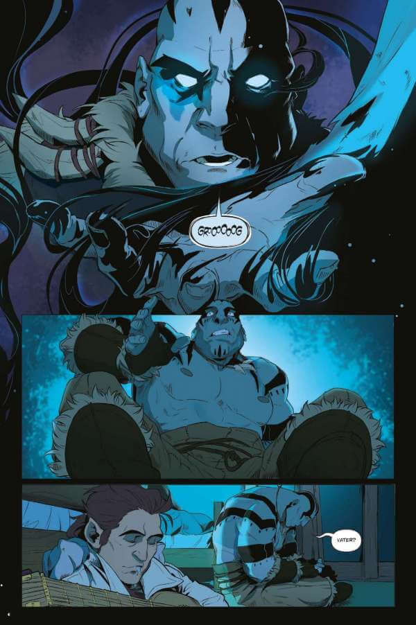 Critical Role #2 (Neuauflage) Vox Machina Origins comic page with intense character expressions and vibrant colors.