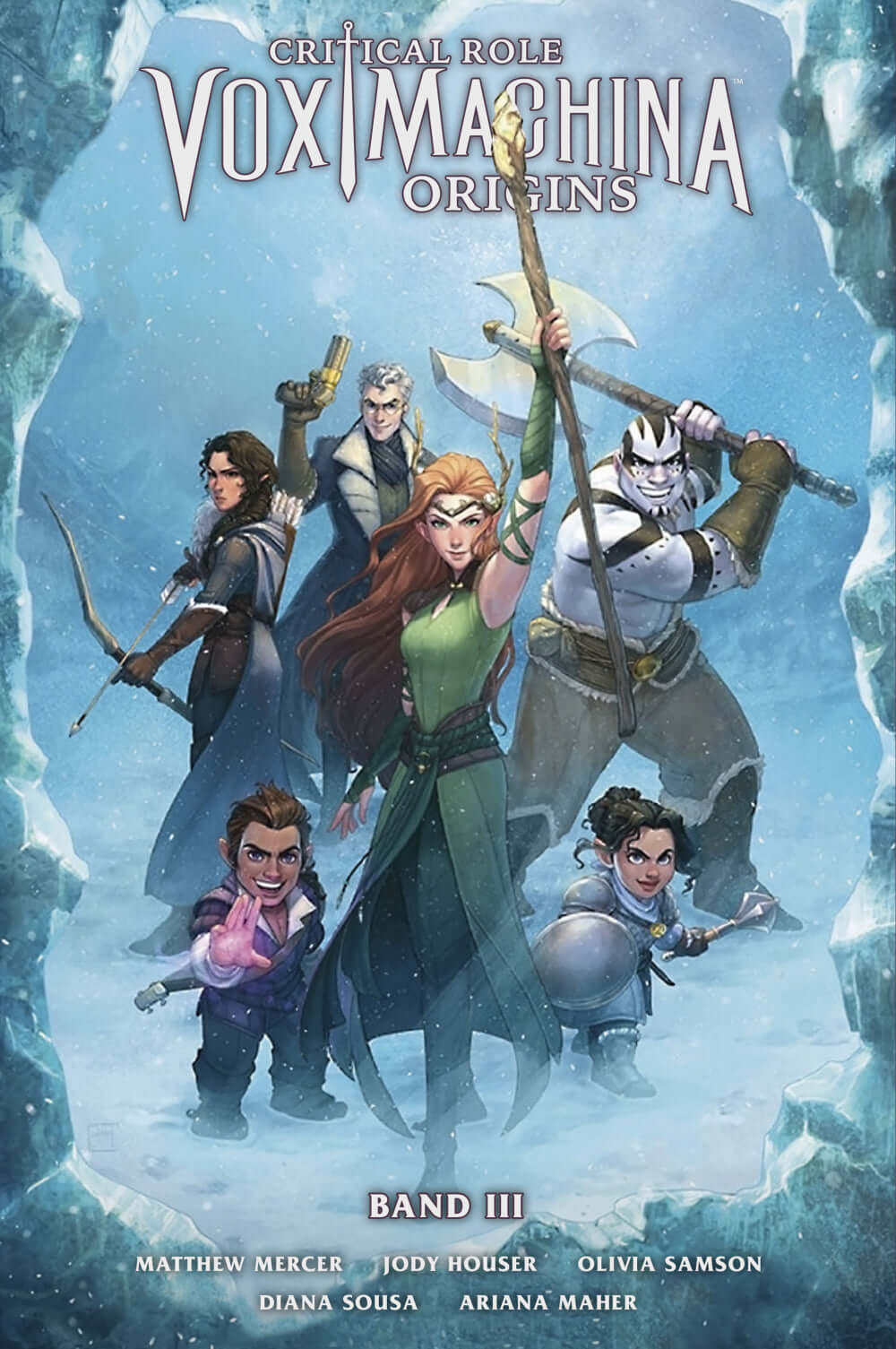Critical Role 3 (Neuauflage) Vox Machina Origins graphic novel cover featuring main characters in a fantasy setting.