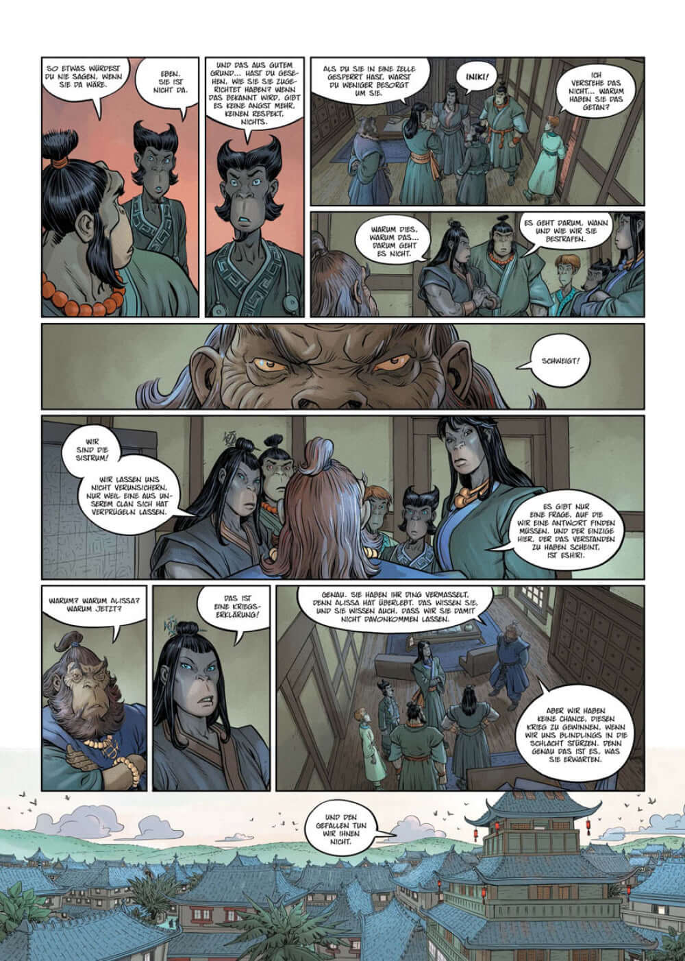 Die 5 Reiche #8 - Toter als tot Comic-Seite mit Charakteren und Intrigen in einer fantastischen Kulisse.