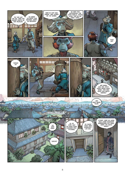 Comic page from Die 5 Reiche #8 - Toter als tot featuring characters in a fantasy setting.
