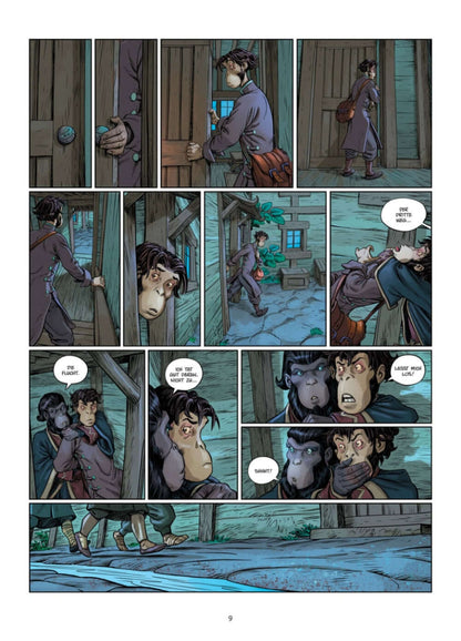 Die 5 Reiche #9 - Dein inneres Lachen Comic-Illustration mit Charakteren in einer spannenden Szene.