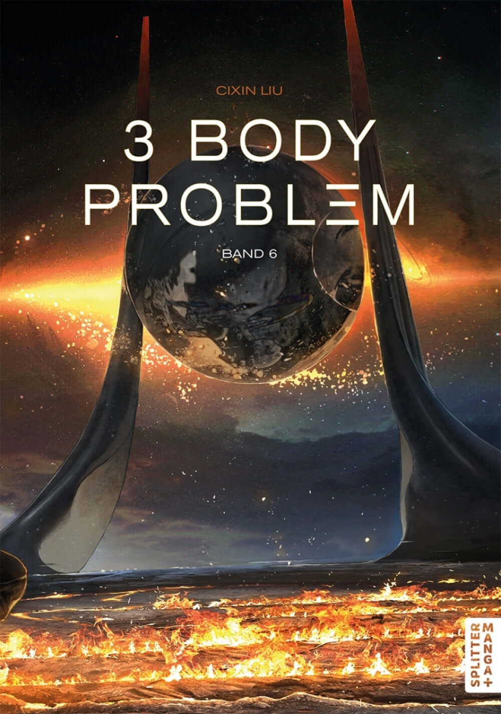 3 Body Problem #06 Manhua-Cover mit philosophischen und kosmischen Elementen von Cixin Liu.