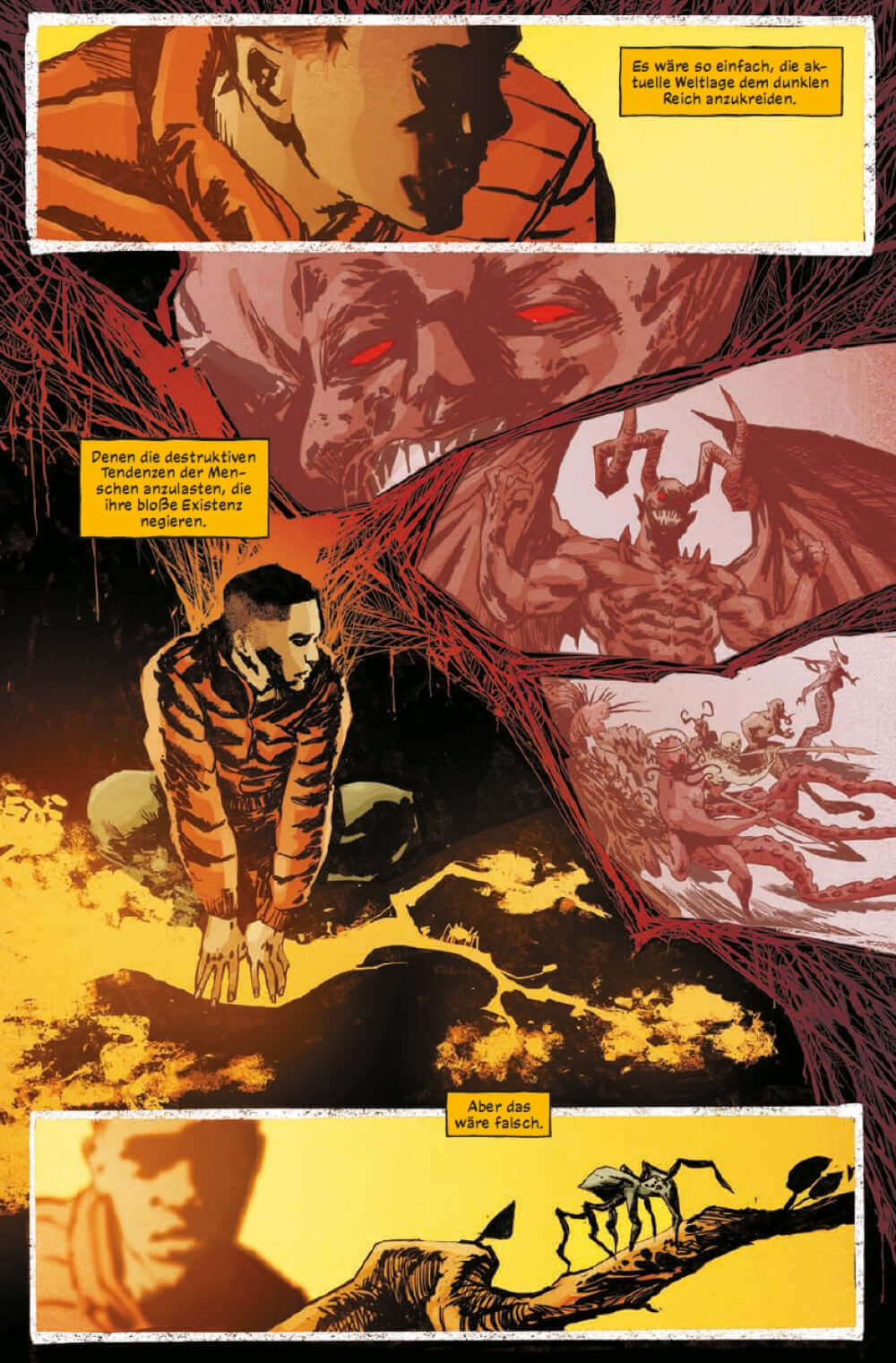 Killadelphia #5 - Zuhause ist es am schönsten Comicseite mit Horror-Elementen und dystopischen Illustrationen.