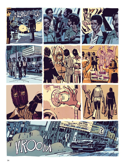 Dortmunder 1 Heist Comic Szenen mit aufregenden Kriminalelementen und humorvollen Charakteren.