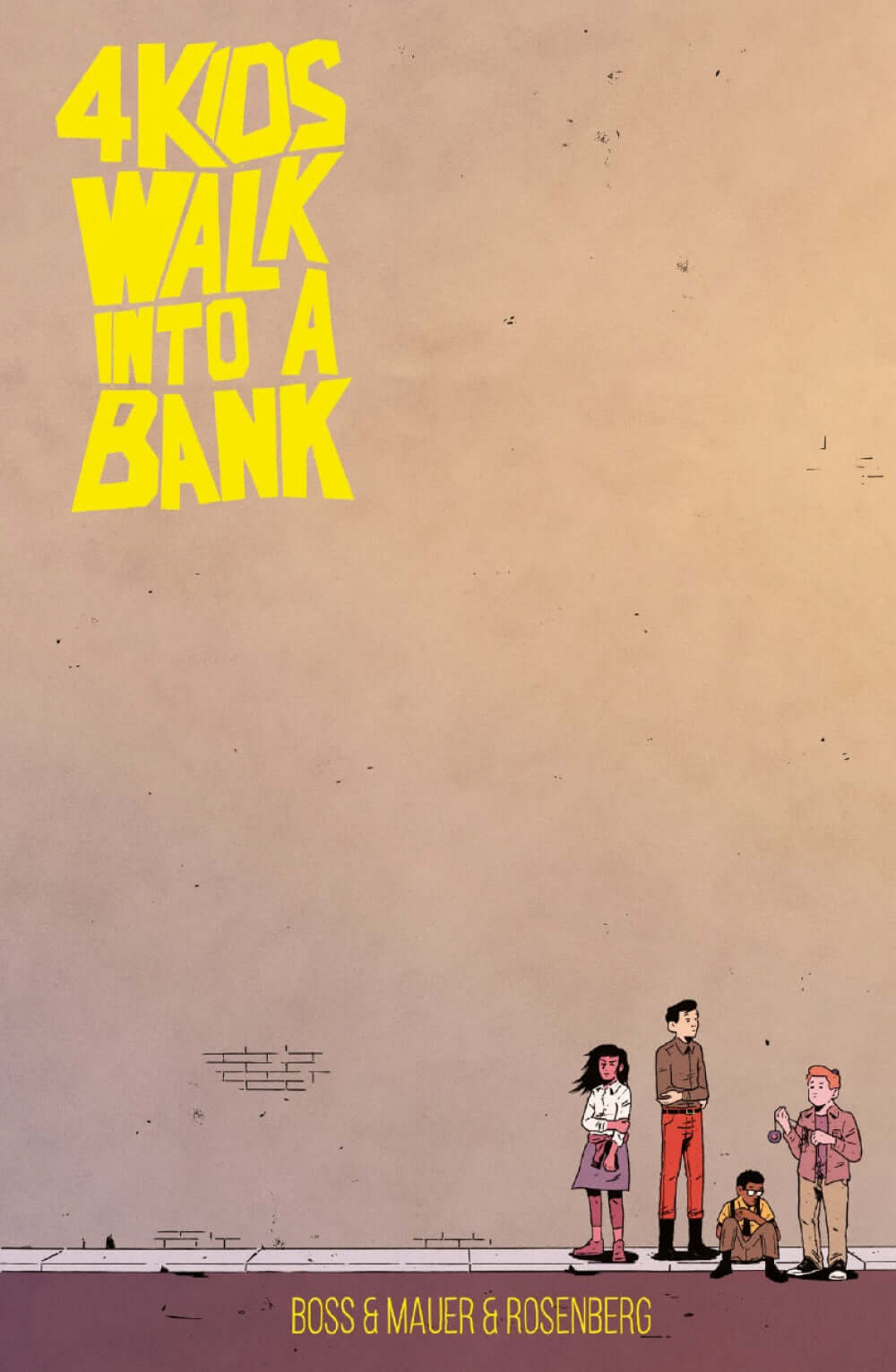 Cover of 4 Kids Walk Into a Bank SC featuring four kids in a Crime-Comedy setting.