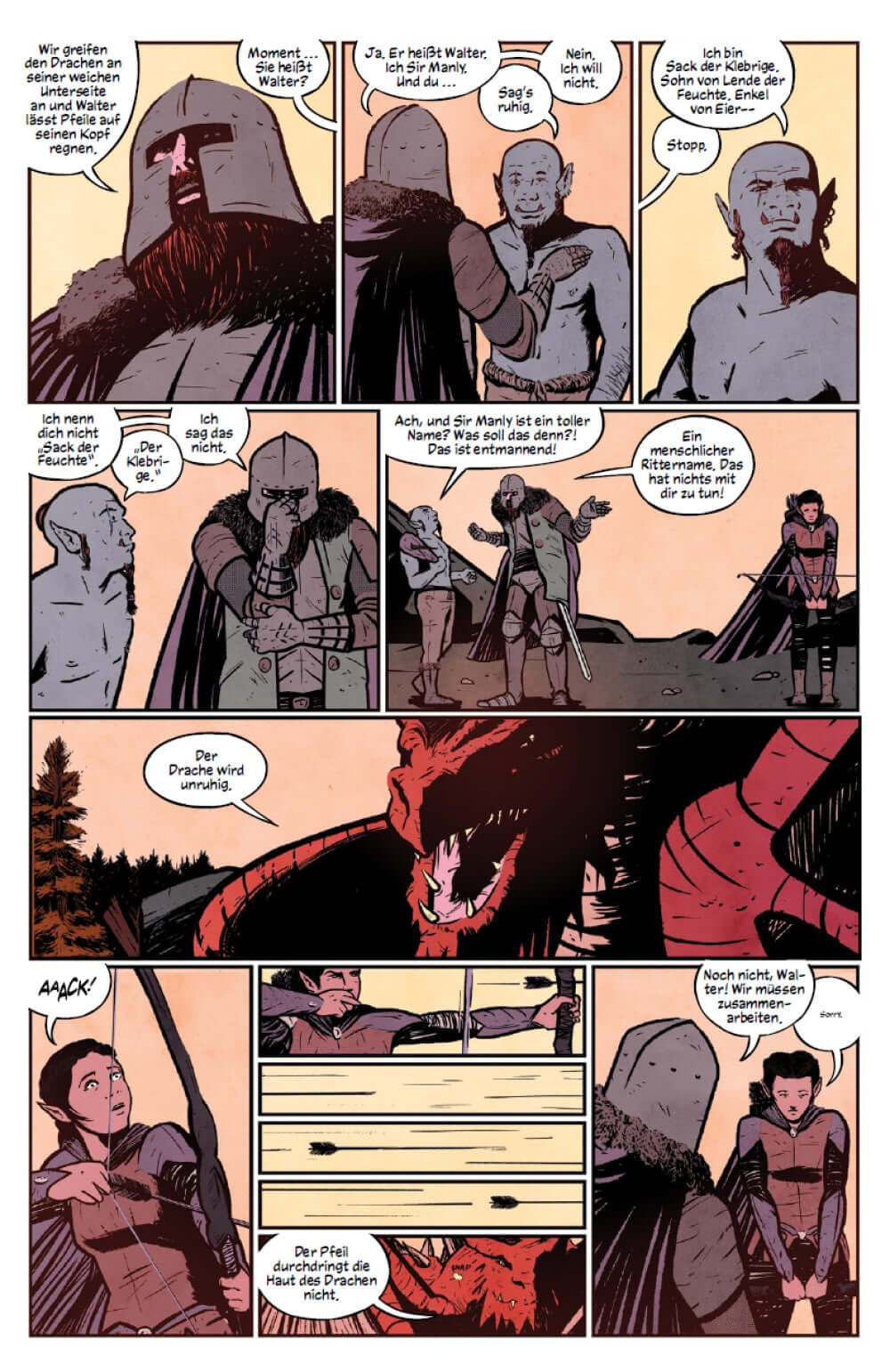 Comic page from 4 Kids Walk Into a Bank HC featuring characters in a crime-comedy scenario.