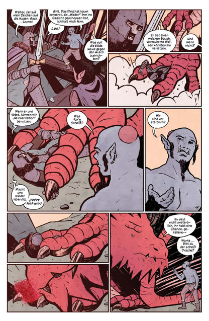 Comic page from 4 Kids Walk Into a Bank SC featuring colorful characters in a suspenseful fantasy scenario.