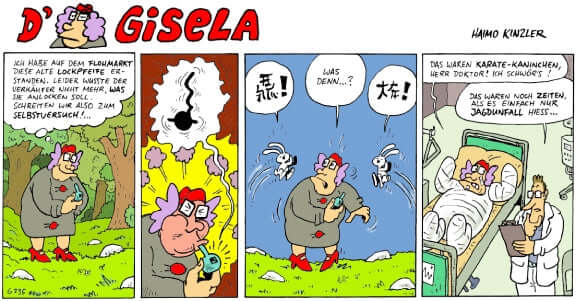Gisela #2 - Gisela geht aufs Ganze Comic-Strip mit humorvollen Alltagsszenen von Haimo Kinzler.