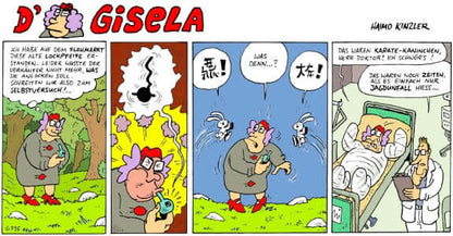 Gisela #2 - Gisela geht aufs Ganze Comic-Strip mit humorvollen Alltagsszenen von Haimo Kinzler.