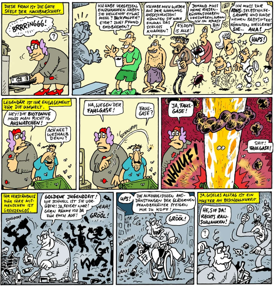 Gisela #3 - Mission Possible comic strip featuring humorous scenes from everyday life.
