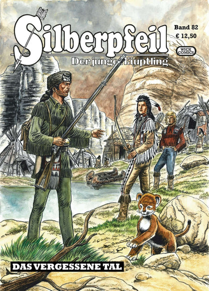 Silberpfeil #82 - Das vergessene Tal Cover mit Abenteuern im Tal und verschiedenen Charakteren