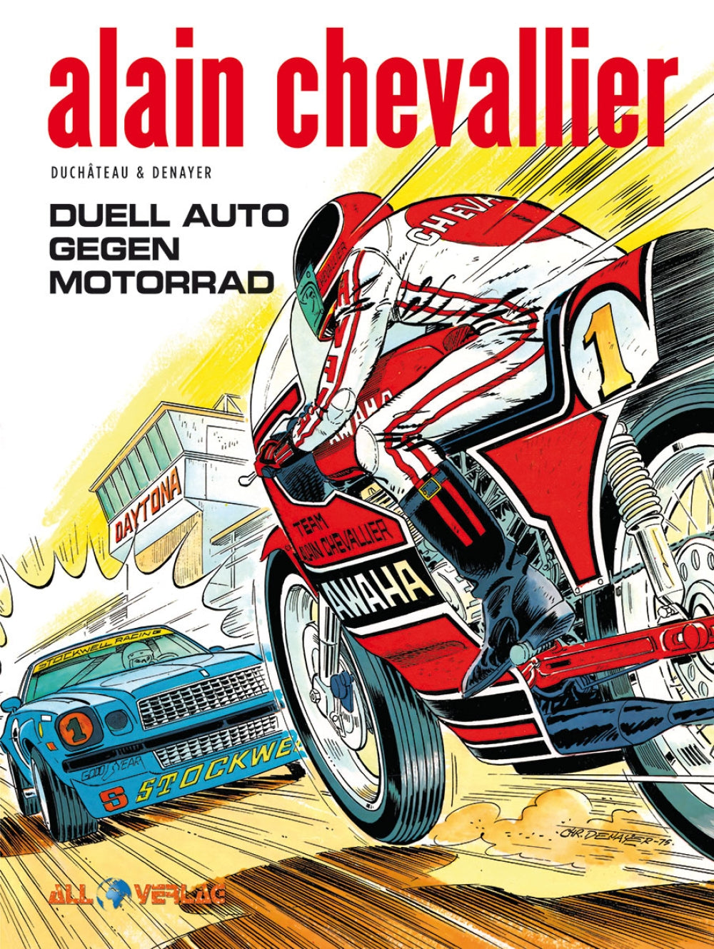 Alain Chevallier 7 – Duell Auto gegen Motorrad – Cover