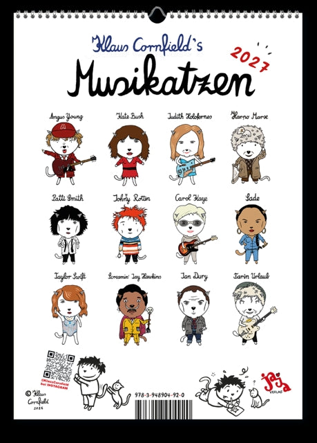 Musikatzen Kalender 2027 – Cover
