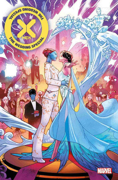 Marvel Pride: Liebe ohne Grenzen - Ein romantisches Cover mit Hochzeitsmotiv von X-Men im Marvel Universum.