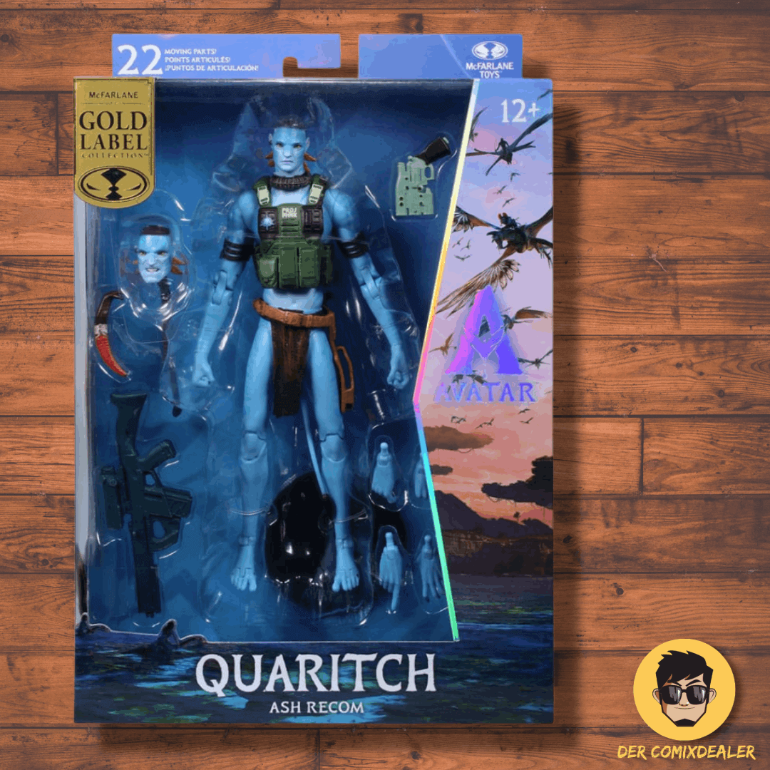 Avatar: Fire and Ash Actionfigur Quaritch (Ash Recom) (Gold Label) 18 cm