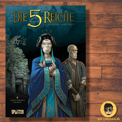 Die 5 Reiche #9 - Dein inneres Lachen - Coverillustration von Jérôme Lereculey & Lewelyn, fantasy comic mit Intrigen.