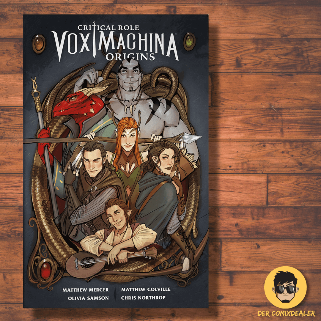 Critical Role #1 (Neuauflage) Vox Machina Origins cover featuring characters and creators.