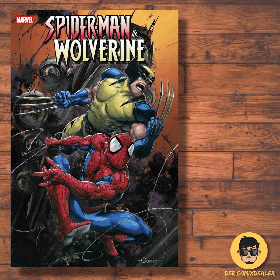 Spider-Man & Wolverine #1 Variant Cover featuring Spider-Man and Wolverine in action, limited edition comic.