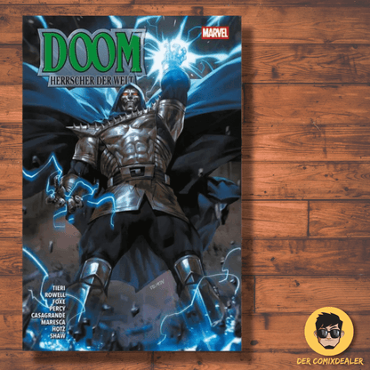 Doom - Herrscher der Welt Sonderband #6 Marvel Comics Cover mit Doctor Doom und elektrischem Hintergrund
