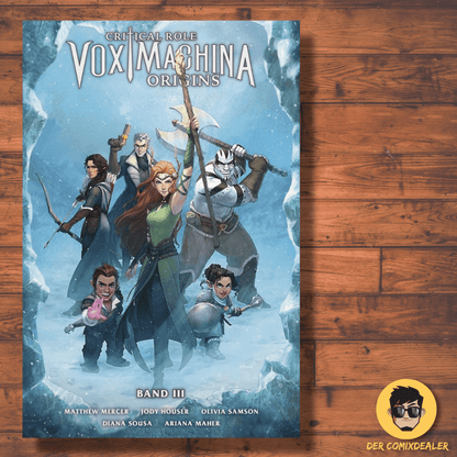 Critical Role 3 (Neuauflage) Vox Machina Origins comic cover featuring fantasy characters in an ice setting