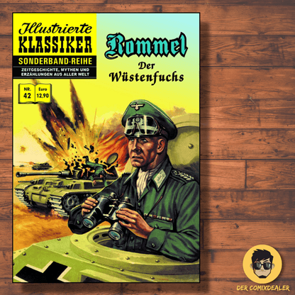 Illustrierte Klassiker – Sonderband #42: Rommel – Der Wüstenfuchs Comiccover mit historischem Hintergrund