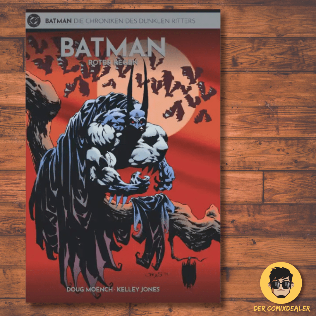 Batman - Die Chroniken des dunklen Ritters Ausgabe #13: Roter Regen, Cover mit Batman und Vampiren auf rotem Hintergrund.