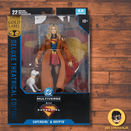 Supergirl (2026) DC Theatrical Deluxe Edition Actionfigur Supergirl & Krypto (Gold Label) 17 cm