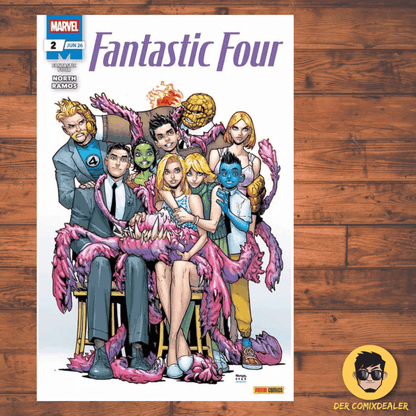 Fantastic Four #2 comic cover with characters and a strange pet, Marvel Comics.