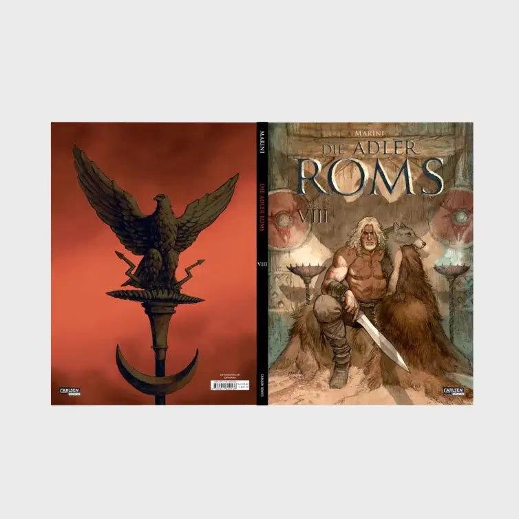 Die Adler Roms (Hardcover) #8: Buch VIII Cover mit Adler und Kämpfer im antiken Setting