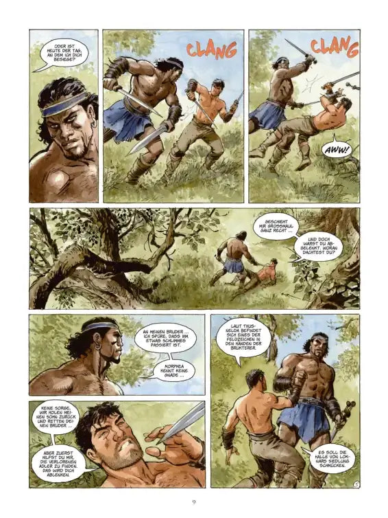 Die Adler Roms (Hardcover) #8: Buch VIII – action-packed comic page featuring intense battle scenes.