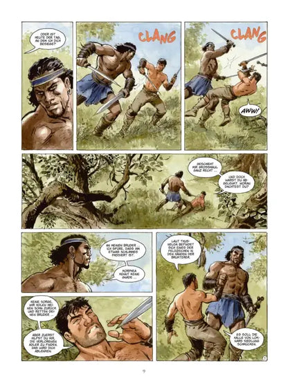 Die Adler Roms (Hardcover) #8: Buch VIII – action-packed comic page featuring intense battle scenes.