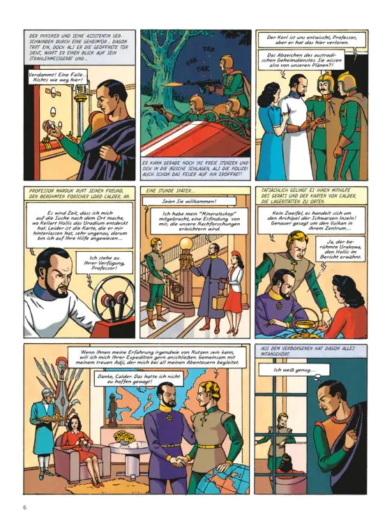Blake und Mortimer Bibliothek #0: Die U-Strahlen – Illustrationen aus dem Comic mit spannenden Sci-Fi Szenen.