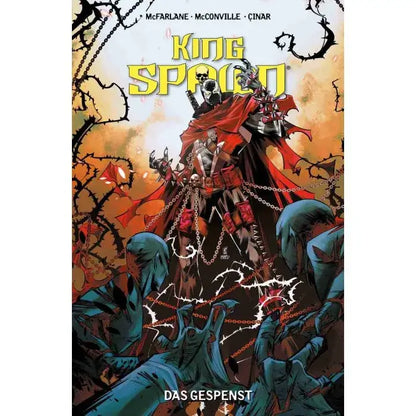 King Spawn #8 comic cover featuring Spawn and shadowy figures with chains.