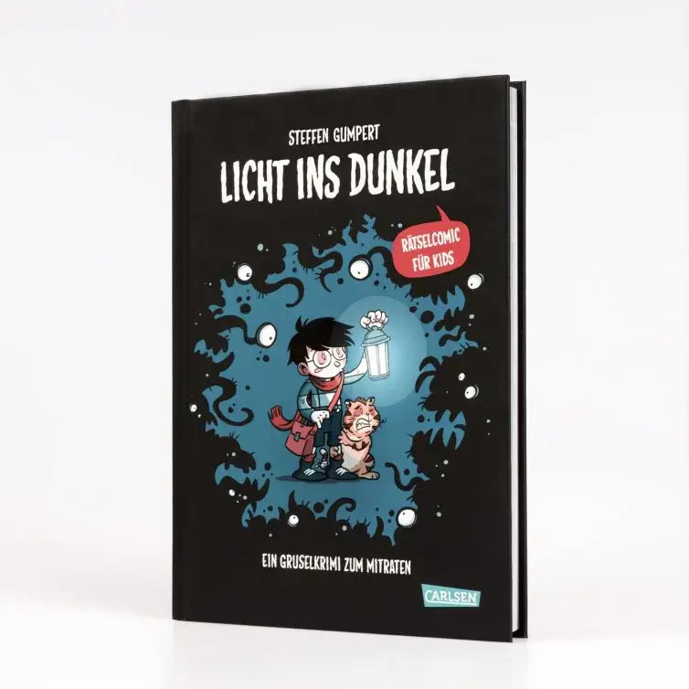 Licht ins Dunkel Kindercomic von Steffen Gumpert mit rätselhaften Themen und einem Detektivabenteuer.