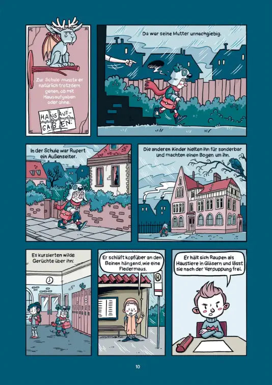 Licht ins Dunkel - Illustration aus dem Kindercomic: Rupert Rumpelstil und seine Abenteuer, Hardcover Buch.
