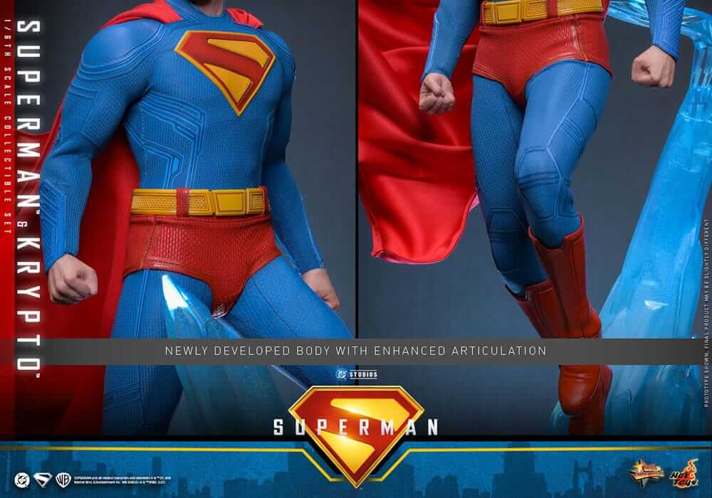 Superman (2025) – Movie Masterpiece 1/6 Superman & Krypto figure showcasing enhanced articulation details.