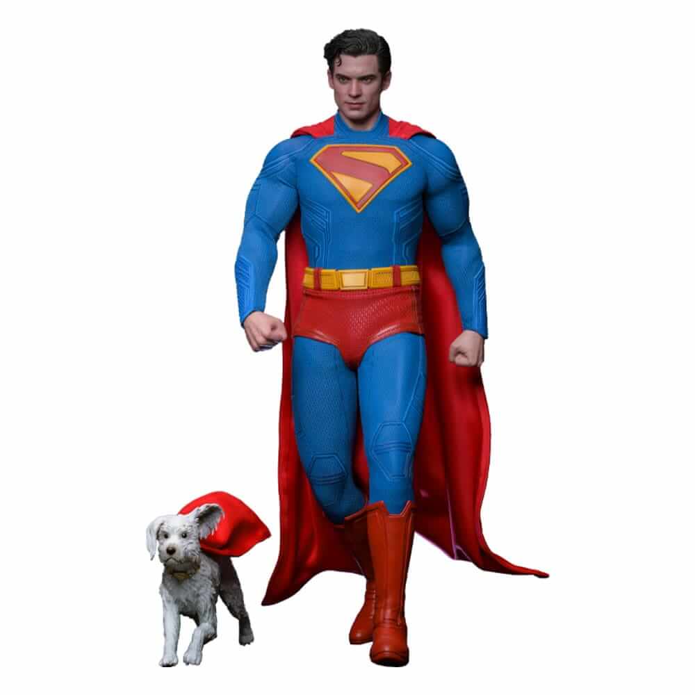 Superman (2025) – Movie Masterpiece 1/6 Superman & Krypto, featuring Superman with his dog Krypto in iconic superhero pose.