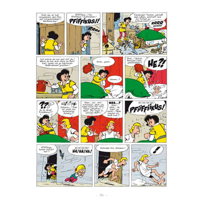 Johann & Pfiffikus #3 - Räuber und Plünderer Comic-Seite mit Charakteren und humorvollen Szenen.