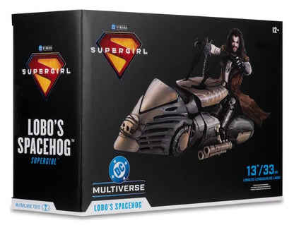 Supergirl (2026) DC Theatrical Vehicles Fahrzeug Lobo's Spacehog 33 cm packaging and design by McFarlane Toys.